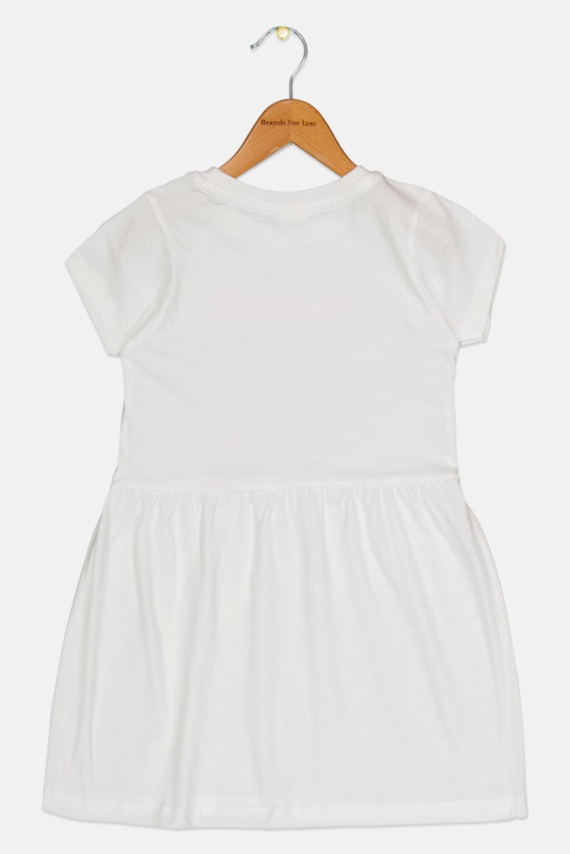 Peanuts Toddlers Girl Graphic Print Dress, White - Image 2